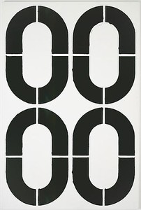 Christopher Wool, Untitled (P98), 1989. Alkyd and acrylic on aluminum, 90 × 60 inches (228.6 × 152.4 cm)
