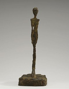 Alberto Giacometti, Figurine de Londres I, 1965–66. Bronze, 10 ¼ × 5 ¼ × 3 ¾ inches (26.1 × 13.4 × 9.4 cm), edition of 8