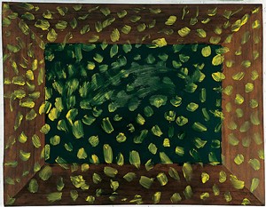 Howard Hodgkin, Garden, 2005–08. Oil on wood, 56 ¾ × 72 ½ inches (144.1 × 184.2 cm)
