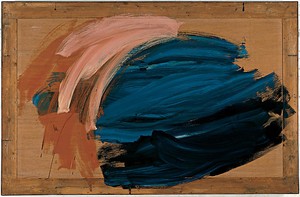 Howard Hodgkin, Ozone, 2004–07. Oil on wood, 49 ⅛ × 75 3/16 inches (124.8 × 191.1 cm)