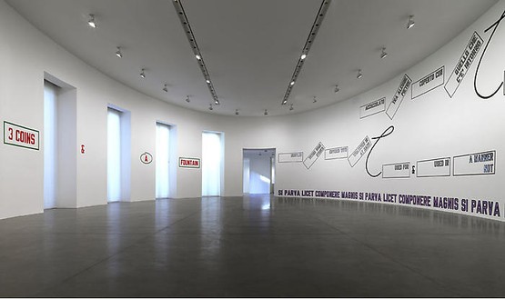 Lawrence Weiner: Quid Pro Quo Installation view, photo by Matteo Piazza