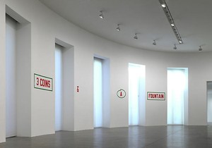 Lawrence Weiner: Quid Pro Quo. Installation view, photo by Matteo Piazza