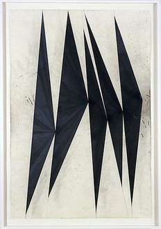 Mark Grotjahn, Untitled (Dancing Black Butterflies), 2007 Color pencil on paper, 9 parts, ranging from: 65 ¾ × 47 ¾ inches (166 × 122 cm) to 72 × 48 inches (182 × 122 cm)