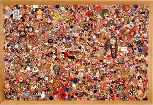 Mike Kelley, Memory Ware Flat #34, 2003. Mixed media on wood panel, 77 × 53 inches (195.6 × 134.6 cm)