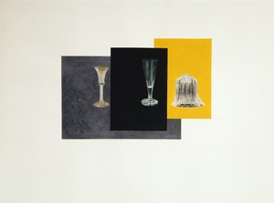 Rachel Whiteread, METALLIC, BLACK, YELLOW, 2008. Gouache, pencil, and collage on paper, 22 ⅜ × 29 ⅞ inches (57 × 76 cm) © Rachel Whiteread