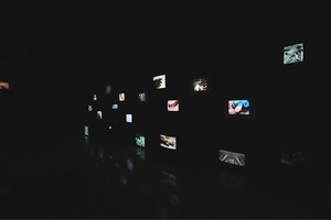 Douglas Gordon, Pretty much every film and video work from about 1992 until now. To be seen on monitors, some with headphones, others run silently, and all simultaneously, 1992. 50 DVDs, Dimensions variable