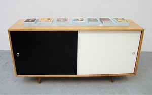 Richard Prince, Untitled (Original), 2008. Furniture, books, sintra and bondo, 32 × 60 × 18 ¼ inches (81.3 × 152.4 × 46.4 cm)