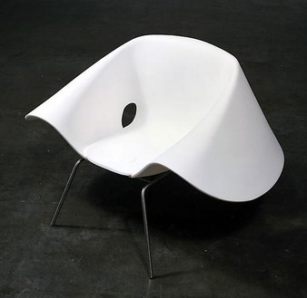Richard Prince, Nurse Hat Chair, 2008 UV stable polyurethane seat and stainless steel, 39 × 56 × 40 inches (99.1 × 142.2 × 101.6 cm)