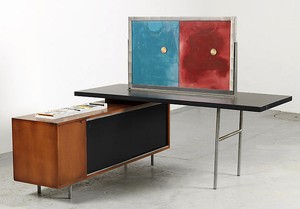 Richard Prince, Untitled (Original), 2008. Furniture and double sided frame, 56 × 54 × 24 inches (142.2 × 137.2 × 61 cm)