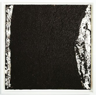Richard Serra, Tracks #47, 2008 Paintstick on handmade paper, 40 × 40 inches (101.6 × 101.6 cm)