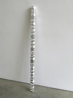 Roni Horn, White Dickinson (THE STARS ARE NOT HEREDITARY), 2007 Aluminum and solid cast WHITE plastic, 56 ⅛ × 2 × 2 inches (142.6 × 5.1 × 5.1 cm), edition of 3Photo by Beatriz Palacios