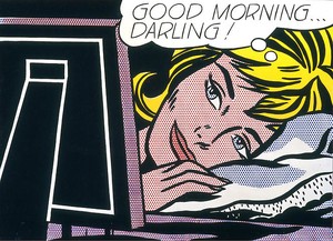 Roy Lichtenstein, Good Morning. . . Darling!, 1964. Oil and Magna on canvas, 27 × 36 inches (68.6 × 91.4 cm) © Estate of Roy Lichtenstein