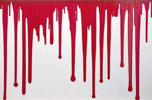 Piotr Uklański, Untitled (First Stroke), 2008 Resin on canvas, 70 × 105 inches (177.8 × 266.7 cm)