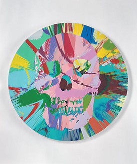 Damien Hirst, Beautiful Cupid Reverie Painting, 2008 Household gloss paint on canvas, 72 inches diameter (182.9 cm)
