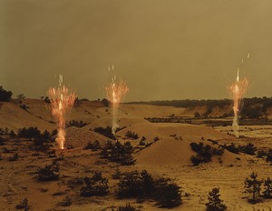 Taryn Simon, Fireworks by Grucci, Northern Test Site, Corporate Headquarters, Brookhaven, New York, 2006–07, from the series An American Index of the Hidden and Unfamiliar, 2007. Chromogenic print, framed: 37 ¼ × 44 ½ inches (94.6 × 113 cm), edition of 7 + 2 AP © Taryn Simon