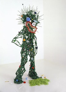 Tom Friedman, Green Demon, 2008. Expanding insulation foam and mixed media, 91 × 43 × 36 inches (231.1 × 109.2 × 91.4 cm)