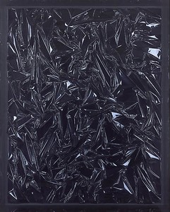 Anselm Reyle, Untitled, 2008. Mixed media on canvas, acrylic glass, 98 ½ × 78 ⅜ × 9 ⅞ inches (250 × 199 × 25 cm)