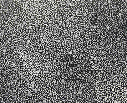 Yayoi Kusama, DOTS OBSESSION (TBAOQ), 2007 Acrylic on canvas, 51 ⅛ × 63 ¾ inches (130 × 162 cm)