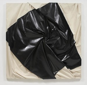 Steven Parrino, Peel Out, 2000. Enamel on canvas, 72 ½ × 72 ½ × 5 inches (184.2 × 184.2 × 12.7 cm)
