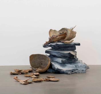Anselm Kiefer, Verunglückte Hoffnung, 2008 Lead and pottery, 51 ¼ × 67 × 78 ¾ inches (130.2 × 170.2 × 200 cm)© Anselm Kiefer