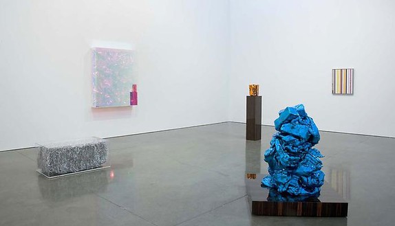 Anselm Reyle: Monochrome Age Installation view, photo by Robert McKeever