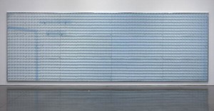 Anselm Reyle, Wernigerode, 2002. Found object and metal, 275 ⅝ × 93 inches (700 × 235.5 cm)