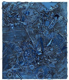 Anselm Reyle, Untitled, 2009 Aluminum, chrome optics, and patina, 53 × 45 inches (135 × 114 cm), 1 of 8 unique versions© Anselm Reyle