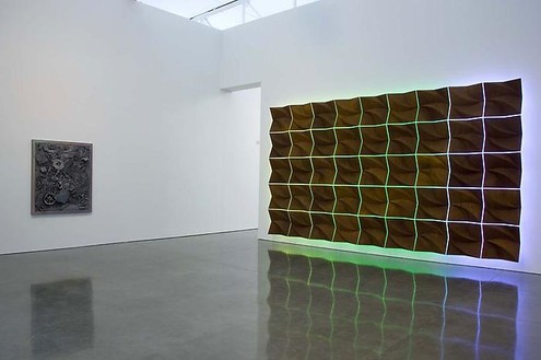 Anselm Reyle: Monochrome Age Installation view, photo by Robert McKeever