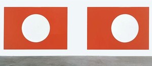 Steven Parrino Absence/Shift, 1990. Acrylic on canvas, in 2 parts, each: 71 ¾ × 108 ⅜ inches (182 × 275 cm)