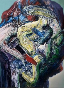 Glenn Brown, Soul Disco Ambient Funk, 2009. Oil on panel, 38 ½ × 28 inches (98 × 71.5 cm) © Glenn Brown