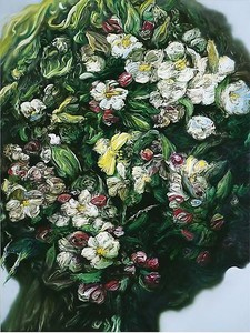 Glenn Brown, Debaser, 2009. Oil on panel, 39 ½ × 29 ½ inches (100 × 75 cm) © Glenn Brown