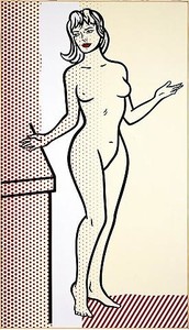 Roy Lichtenstein, Nude, 1997. Oil and Magna on canvas, 82 ½ × 45 inches (209.6 × 114.3 cm) © Estate of Roy Lichtenstein