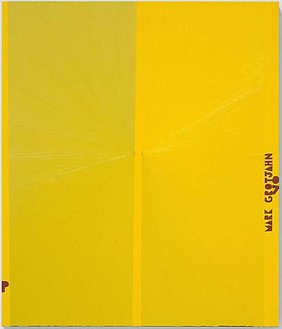Mark Grotjahn, Untitled (Yellow Butterfly I Red P MARK GROTJAHN 07 781), 2007 Oil on linen, 63 × 53 inches (160 × 134.6 cm)© Mark Grotjahn