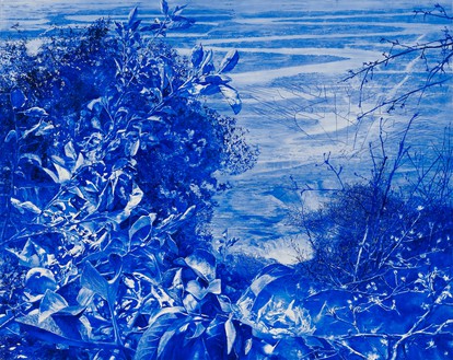 Mark Tansey, Apple Tree, 2009 Oil on canvas, 79 ½ × 100 inches (200.7 × 254 cm)© Mark Tansey