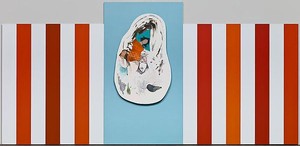 Mike Kelley, Untitled 5, 2008–09. Acrylic on wood panels, 103 × 215 inches overall (261.6 × 546.1 cm)