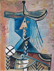 Pablo Picasso, Personnage, 1971. Oil on canvas, 45 ¾ × 35 inches (116.2 × 88.9 cm) © Estate of Pablo Picasso/Artists Rights Society (ARS), New York