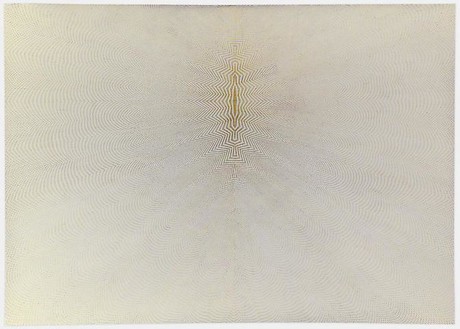 Richard Wright, Untitled (3.3.2009), 2009 Gold leaf on paper, 32 11/16 × 45 ⅞ inches (83 × 116.5 cm)