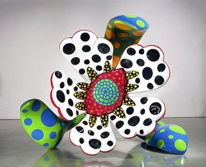 Yayoi Kusama, Flowers That Bloom at Midnight S1B, 2009. Fiberglass-reinforced plastic, metal and all-weather urethane paint, 81 ⅛ × 85 ⅞ × 48 ⅜ inches (206.1 × 218.1 × 122.9 cm) Photo by Douglas M. Parker Studio