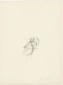 Alberto Giacometti, Mère de l’artiste assise IV, 1963. Lithograph, 25 ¾ × 19 inches (65.5 × 48.2 cm) © Succession Alberto Giacometti (Fondation Giacometti + ADAGP), Paris 2010