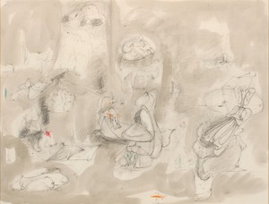 Arshile Gorky, Untitled (Study for "Pastoral"), 1946–47. Graphite, pastel and wash on paper, 19 ¼ × 25 ¼ inches (48.3 × 63.5 cm) © 2010 Estate of Arshile Gorky/Artists Rights Society (ARS), New York