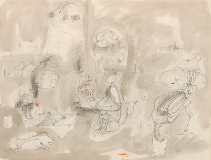 Arshile Gorky, Untitled (Study for "Pastoral"), 1946–47 Graphite, pastel and wash on paper, 19 ¼ × 25 ¼ inches (48.3 × 63.5 cm)© 2010 Estate of Arshile Gorky/Artists Rights Society (ARS), New York