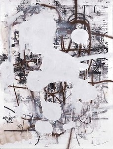Christopher Wool, Untitled, 2010. Silkscreen ink and enamel on linen, 126 × 96 inches (320 × 243.8 cm)
