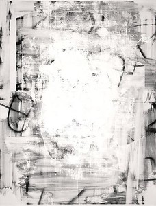 Christopher Wool, Untitled, 2009. Silkscreen ink and enamel on linen, 126 × 96 inches (320 × 243.8 cm)