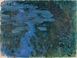 Claude Monet Nymphéas, 1914–17. Oil on canvas 59 × 78 3/4 inches (150 × 200 cm) Fondation Beyeler, Riehen/Basel