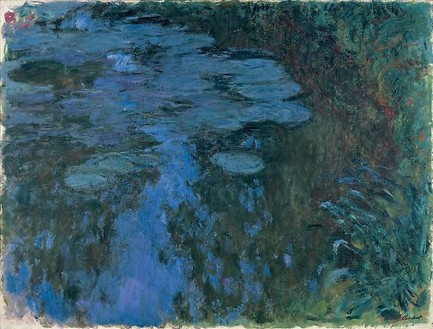 Claude Monet Nymphéas, 1914–17 Oil on canvas 59 × 78 3/4 inches (150 × 200 cm) Fondation Beyeler, Riehen/Basel