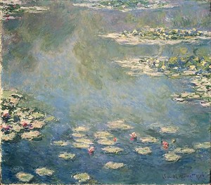 Claude Monet, Nymphéas, 1906. Oil on canvas, 32 × 36 ¼ inches (81 × 92 cm)