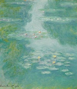 Claude Monet, Nymphéas, 1908. Oil on canvas, 36 ¼ × 32 inches (92 × 81 cm). Private collection