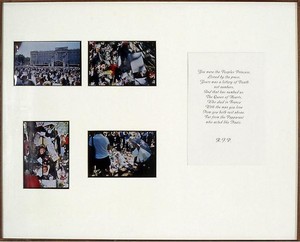 Jeremy Deller, Another Country (The Mall London 3/9/97), 1997. Photographs, photocopy, mat, and frame, 25 ½ × 31 ¼ inches (64.4 × 79.4 cm)