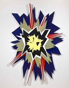 Roy Lichtenstein, Explosion II, 1965. Enamel on steel, 88 × 60 × 4 ½ inches (223.5 × 152.4 × 11.4 cm) © Estate of Roy Lichtenstein