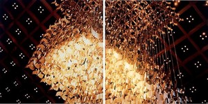 Elisa Sighicelli, Untitled (Objectless Composition), 2009. Partially backlit C-print on lightbox, Diptych: 48 ½ × 48 ½ × 2 ¼ inches each (123.2 × 123.2 cm), edition of 3